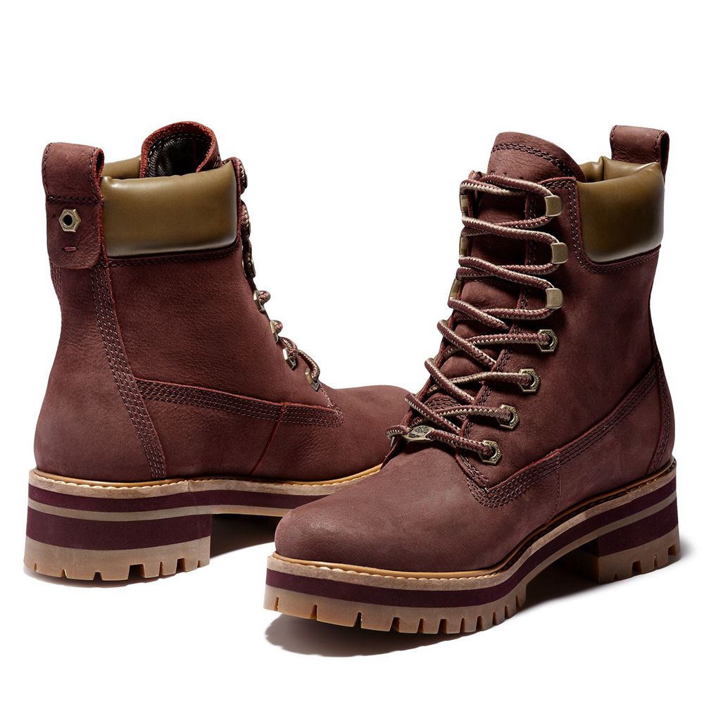 Timberland 6-Inch Μποτακια Γυναικεια Μπορντο - Courmayeur Valley - Greece 4170362-HE